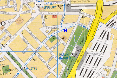 hotel Junior - poloha na mape Prahy