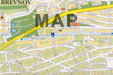 mapa Prahy - penzin u sladku 